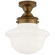 Edmond One Light Flush Mount in Hand-Rubbed Antique Brass (268|SL 4121HAB-WG)
