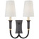 Delphia Two Light Wall Sconce in Bronze with Antique Brass (268|TOB 2273BZ/HAB-L)