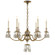 Elizabeth Six Light Chandelier in Gilded Iron (268|TOB 5036GI)