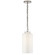Katie Cylider One Light Pendant in Polished Nickel (268|TOB 5226PN/G3-WG)