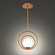 Ellington LED Mini Pendant in Aged Brass (34|PD-61110-AB)