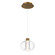 Crater LED Pendant in Aged Brass (34|PD-98908-AB)