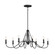 Freesia Eight Light Linear Chandelier in Textured Black (12|52457BKT)