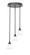 Empire Three Light Cluster Pendalier in Dark Granite (200|2143-DG-4761)