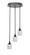Empire Three Light Cluster Pendalier in Dark Granite (200|2143-DG-4810)