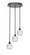 Empire Three Light Cluster Pendalier in Dark Granite (200|2143-DG-4811)