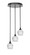Empire Three Light Cluster Pendalier in Espresso (200|2143-ES-4811)