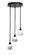 Empire Three Light Cluster Pendalier in Matte Black (200|2143-MB-4769)