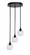 Empire Three Light Cluster Pendalier in Matte Black (200|2143-MB-4812)