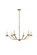 Trey Six Light Pendant in brass (173|LD641D36BR)