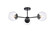 Briggs Three Light Flush Mount in black (173|LD648F26BK)