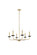 Cohen Six Light Pendant in black and brass (173|LD812D30BRK)