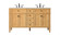 Park Avenue Double Bathroom Vanity in natural wood (173|VF12560DNW)