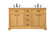 Americana Double Bathroom Vanity in Natural Wood (173|VF15060DNW)