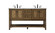 Metropolis Double Bathroom Vanity in driftwood (173|VF27060DDW)