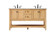 Metropolis Double Bathroom Vanity in natural wood (173|VF27060DNW)