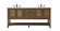 Metropolis Double Bathroom Vanity in driftwood (173|VF27072DDW)