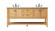Metropolis Double Bathroom Vanity in natural wood (173|VF27072DNW)