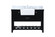 Clement Single Bathroom Vanity in black (173|VF60148BK-BS)