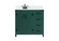 Grant Single Bathroom Vanity in Green (173|VF90236MGN-BS)