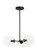 Nexpo Three Light Semi Flush Mount in Coal Black (42|P1363-66A)