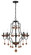 Colonial Charm Five Light Chandelier in Old World Bronze w/Walnut (7|2665-723)