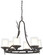 Ponderosa Ridge Six Light Chandelier in Weathered Spruce W/ Silver (7|2756-694)