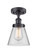 Ballston Urban One Light Semi-Flush Mount in Matte Black (405|916-1C-BK-G62)