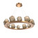Gem LED Chandelier in Novel Brass (404|CHB0039-0C-NB-B-CA1-L1)