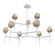 Gem LED Chandelier in Classic Silver (404|CHB0039-55-CS-B-001-L3)