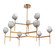 Gem LED Chandelier in Novel Brass (404|CHB0039-55-NB-S-001-L3)