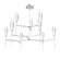 Aalto LED Chandelier in Classic Silver (404|CHB0049-54-CS-RC-001-L3)