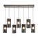 Textured Glass Four Light Linear Pendant in Burnished Bronze (404|PLB0044-04-BB-SG-C01-E2)