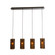 Textured Glass Four Light Linear Pendant in Novel Brass (404|PLB0044-04-NB-FS-C01-E2)