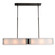 Textured Glass Six Light Linear Chandelier in Novel Brass (404|PLB0044-44-NB-IW-001-E2)