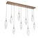 Rock Crystal LED Linear Pendant in Burnished Bronze (404|PLB0050-09-BB-CC-C01-L3)