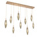Rock Crystal LED Linear Pendant in Novel Brass (404|PLB0050-09-NB-CB-C01-L1)