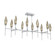 Rock Crystal LED Linear Suspension in Classic Silver (404|PLB0050-67-CS-CB-001-L3)