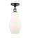 Ballston LED Semi-Flush Mount in Black Antique Brass (405|516-1C-BAB-G651-7-LED)
