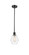 Ballston One Light Mini Pendant in Matte Black (405|516-1S-BK-G652-6)