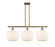 Ballston Three Light Island Pendant in Brushed Brass (405|516-3I-BB-G651-12)