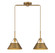 Two Light Chandelier in Natural Brass (446|M100107NB)