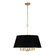 Coco Six Light Pendant in Matte Black/French Gold (137|364P06MBFG)