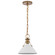 Outpost One Light Pendant in Matte White / Burnished Brass (72|60-7526)