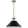 Outpost One Light Pendant in Matte Black / Burnished Brass (72|60-7525)