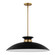 Perkins One Light Pendant in Matte Black / Burnished Brass (72|60-7462)