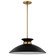 Perkins One Light Pendant in Matte Black / Burnished Brass (72|60-7461)