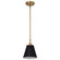 Dover One Light Pendant in Black / Vintage Brass (72|60-7408)
