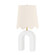 Roshani One Light Table Lamp in Aged Brass/Ceramic Raw Matte White (428|HL685201-AGB/CMW)