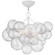 Talia LED Semi-Flush Mount in Plaster White and Clear Swirled Glass (268|JN 4110PW/CG)
